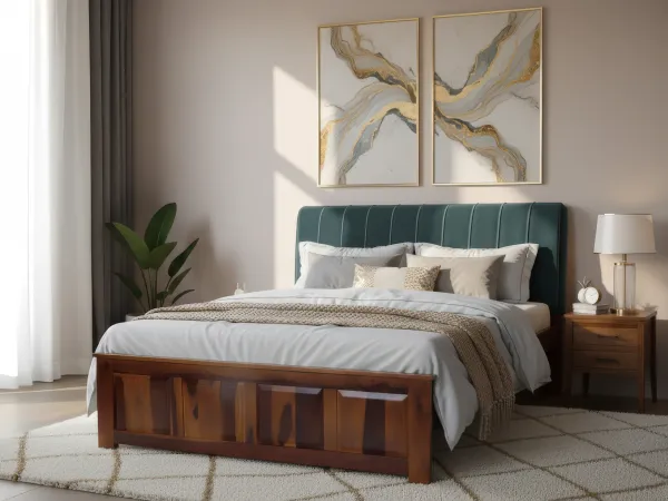 Regal Headboard in Bottle Green